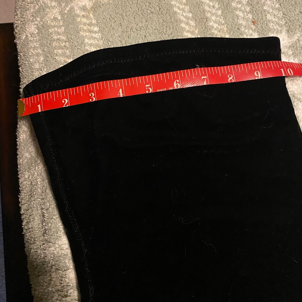 Elegant Black Velvet Thigh-High Women's Boots size 10 never been worn - Picture 2 of 5